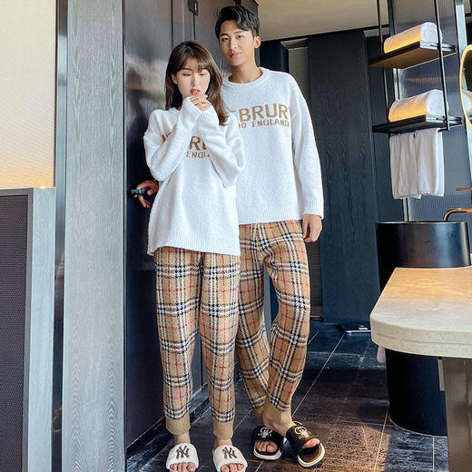 珊瑚绒睡衣情侣冬季加厚加绒女新款可外穿可爱卡通两件套家居服女 商品图9