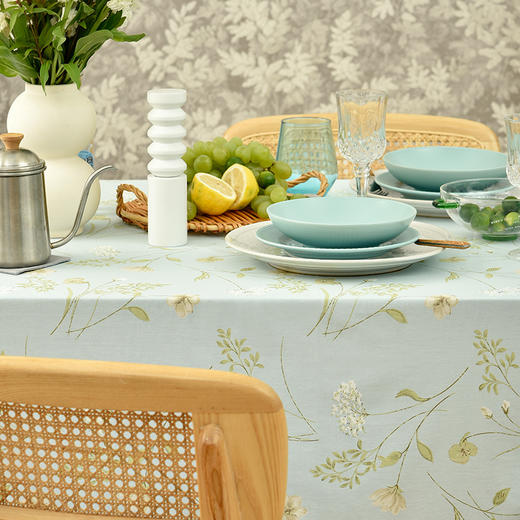 蓝色清新小花餐桌布 商品图3