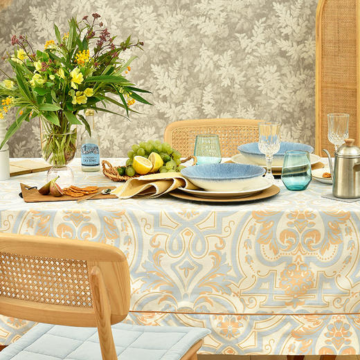 浅蓝浅粉北欧简约小清新布艺桌布 商品图3