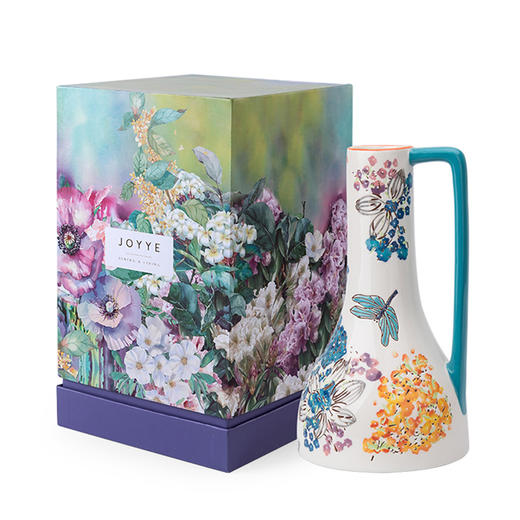 JOYYE卓艺花眷-繁花大花瓶TFV0119251北欧手绘陶瓷摆件网红花瓶ins客厅轻奢饰品插花干花花器 商品图2