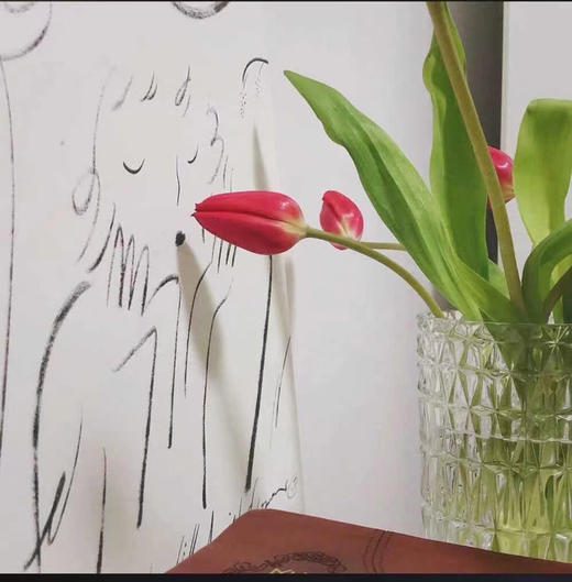 加厚水晶柱透明浮雕玻璃花瓶欧式高脚花器现代时尚水培容器家居装饰摆件 商品图7