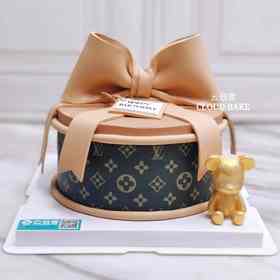 【蝴蝶结蛋糕】棕色LV款