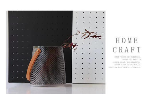 手提花瓶办公室花瓶北欧创意水养玫瑰百合玻璃花瓶插花小花器摆件 商品图10