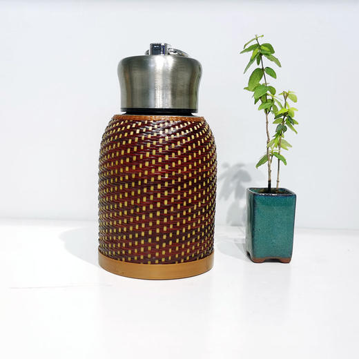 竹丝黑胖保温杯（小） 商品图0