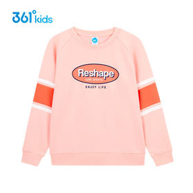 小361女童针织卫衣撞色拼接2021新款春装儿童套头上衣k62111302