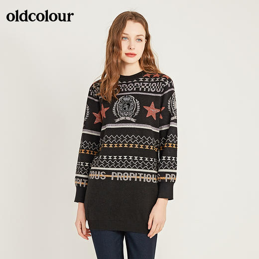 oldcolour复古时尚气质百搭针织毛衣M44106405 商品图2