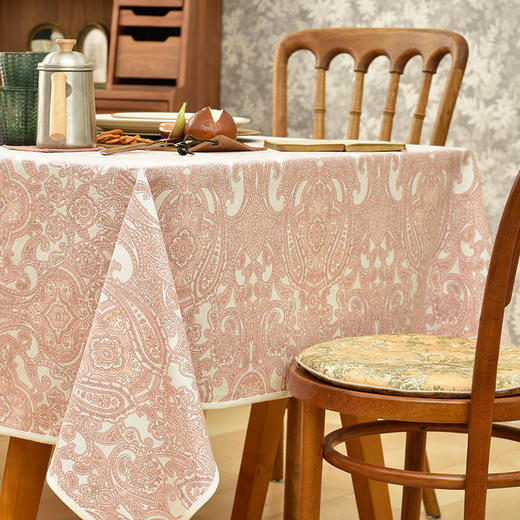 红色暗纹佩斯利餐桌布茶几布 商品图3