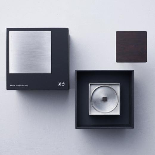万物三千 锡木作·见方 锡茶仓  茶罐 私人订制 搭配锡片 商品图5