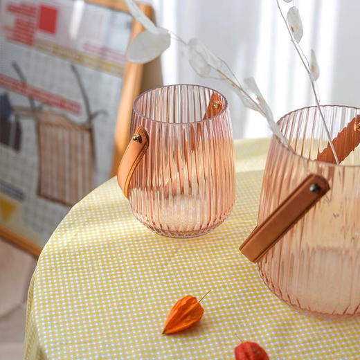 手提花瓶办公室花瓶北欧创意水养玫瑰百合玻璃花瓶插花小花器摆件 商品图13