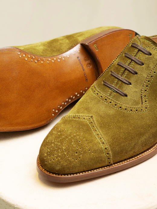 Saint Crispins 绿色麂皮牛津 商品图2