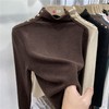 欧货厚磨毛德绒长袖T恤女2021秋冬新款内搭打底衫设计感百搭上衣 商品缩略图6