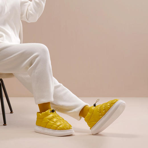 羽绒棉拖鞋女包跟厚底防滑防寒男士保暖鞋情侣鞋棉鞋女士冬季加厚 商品图4