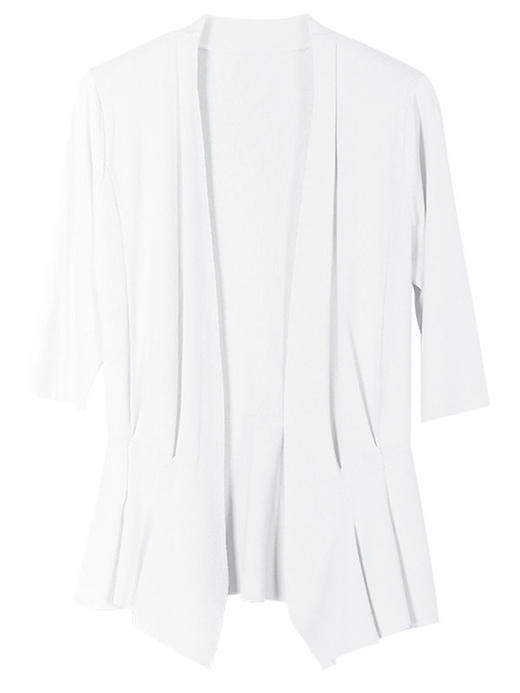 米思阳春季新款简约气质修身不规则裙摆针织开衫短外套女2150 商品图5