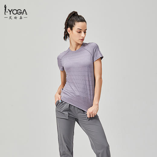 IYOGA瑜伽服T恤短袖不带胸垫跑步健身瑜伽T042 商品图0