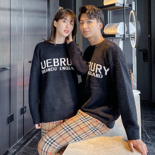 珊瑚绒睡衣情侣冬季加厚加绒女新款可外穿可爱卡通两件套家居服女 商品图1