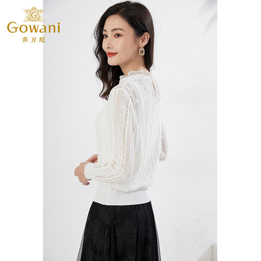 乔万尼长袖衬衫气质优雅打底衫气质减龄EI3M267 商品图4