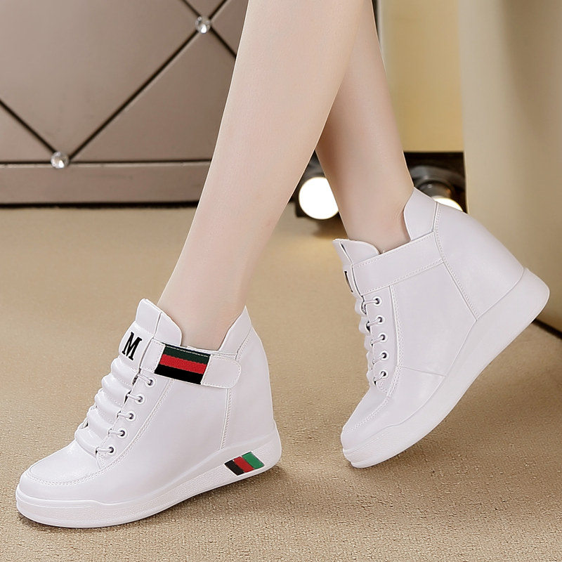 小白鞋新秋冬季加绒韩版百搭坡跟运动鞋女 ZY6388