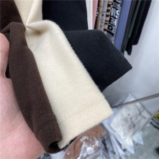 欧货厚磨毛德绒长袖T恤女2021秋冬新款内搭打底衫设计感百搭上衣 商品图5