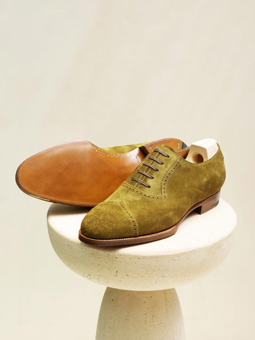 Saint Crispins 绿色麂皮牛津 商品图0