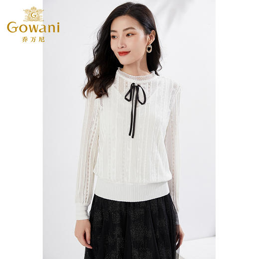 乔万尼长袖衬衫气质优雅打底衫气质减龄EI3M267 商品图2