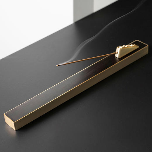 万物三千 创意镇纸尺素 中国风黄铜镇纸时尚香插摆件私人订制活字印章 文房四宝 商品图2