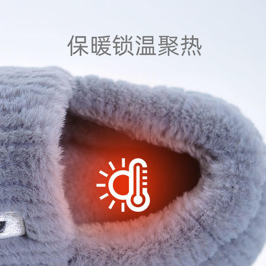 回力包跟棉鞋男冬天加绒加厚保暖室内防滑居家厚底毛毛鞋女秋冬季 商品图7