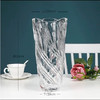 欧式斜纹加厚玻璃花瓶透明台面花瓶落地富贵竹百合插花花器客厅摆件 商品缩略图2