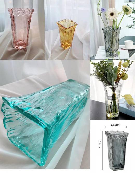 欧式西班牙ins风 透明玻璃花瓶花器 商品图10
