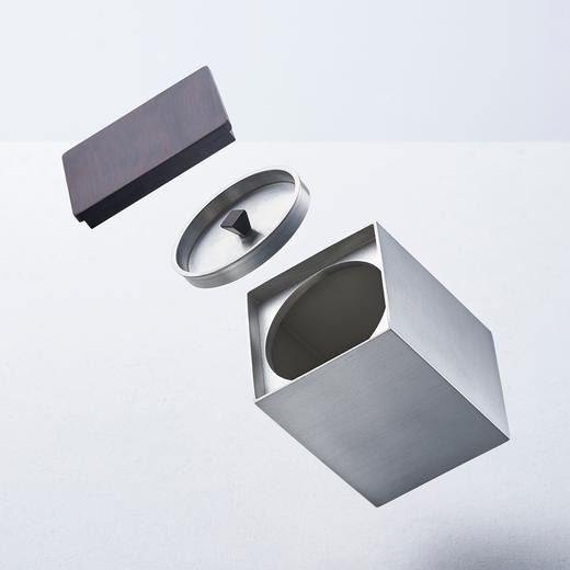 万物三千 锡木作·见方 锡茶仓  茶罐 私人订制 搭配锡片 商品图2