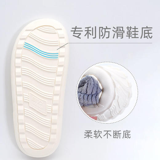 回力包跟棉鞋男冬天加绒加厚保暖室内防滑居家厚底毛毛鞋女秋冬季 商品图8