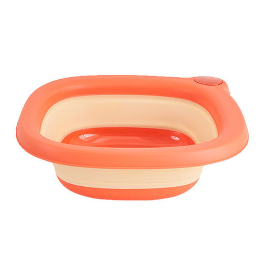 【便携折叠设计】日康婴儿折叠脸盆新生儿洗脸盆宝宝盆洗脚洗pp盆便携式儿童折叠盆 商品图4