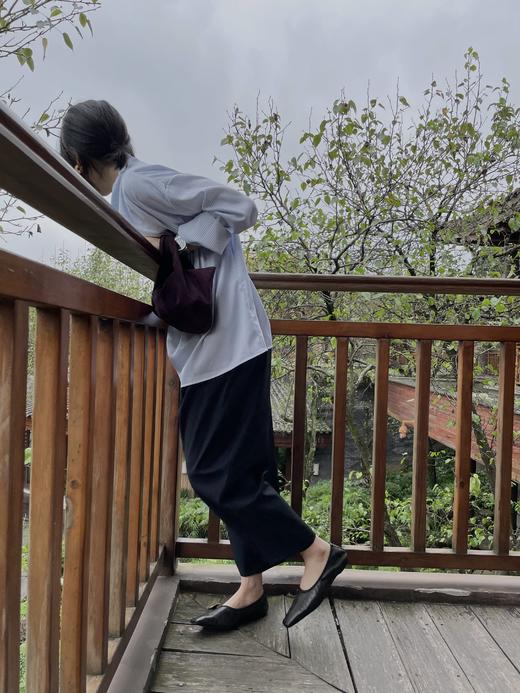 HIDEMI 酒红色麂皮行囊系列小号/饺子包 商品图4