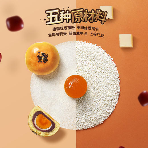 精美礼盒a1蛋黄酥凤梨蓝莓味海鸭雪媚娘麻薯传统糕点网红小吃零食 商品图3