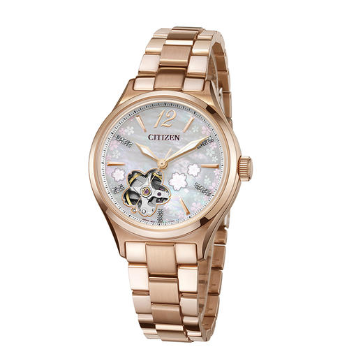 西铁城天然贝母表盘机械女表PC1018-69D 商品图3