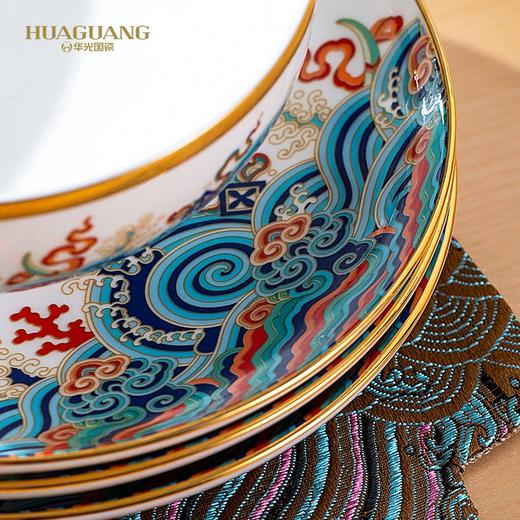 华光国瓷【知书达礼】骨瓷餐具套装碗碟 功夫茶具套装茶盖碗套装 送礼盒装 壹点心意 商品图2