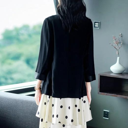 2021女秋装新款高档醋酸缎面西装外套48635小西装女 商品图1
