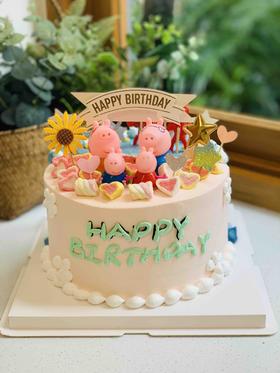 小猪佩奇奥特曼双面奶油蛋糕 下单前请仔细阅读商品详情