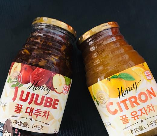 韩国进口蜂蜜茶1000克蜂蜜大枣、蜂蜜柚子、蜂蜜柠檬 商品图0