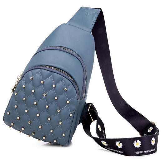 【女包】时尚潮软PU韩版珋钉单肩斜挎包 商品图3