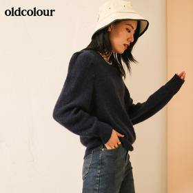 oldcolour宽松百搭圆领毛织套头衫女M41052152