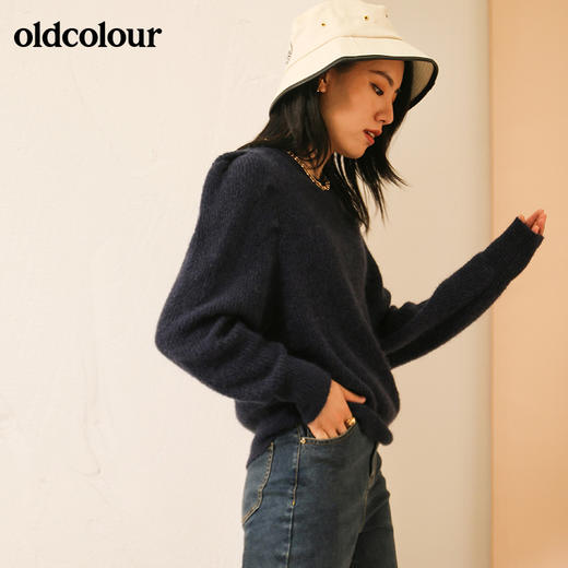 oldcolour宽松百搭圆领毛织套头衫女M41052152 商品图0