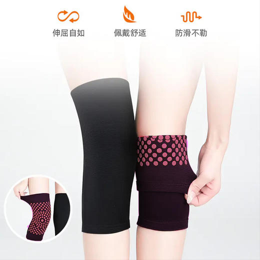 【买一送一！艾草自发热护膝】远离老寒腿，风湿关节炎，运动损伤，让膝盖更健康！秋冬中老年保暖护膝套，吸湿透气高弹不紧绷，点阵磁石护膝盖空调房 商品图3