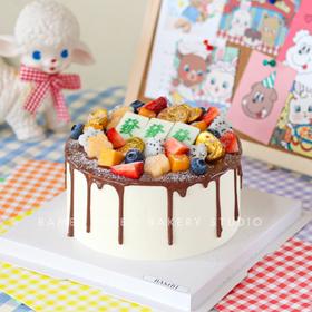 麻将发发发巧克力淋面蛋糕