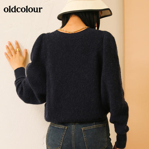 oldcolour宽松百搭圆领毛织套头衫女M41052152 商品图2