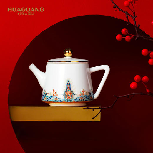 华光国瓷【知书达礼】骨瓷餐具套装碗碟 功夫茶具套装茶盖碗套装 送礼盒装 壹点心意 商品图4