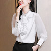 木耳领秋装新款衬衫女长袖春秋季时尚洋气衬衣上衣韩版 RWQ1331 商品缩略图3