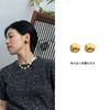 HIDEMI简约设计感圆形耳环 金色/银色 商品缩略图1