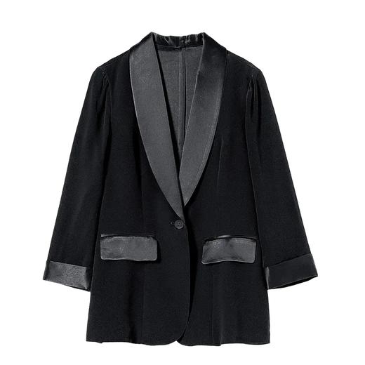 2021女秋装新款高档醋酸缎面西装外套48635小西装女 商品图3