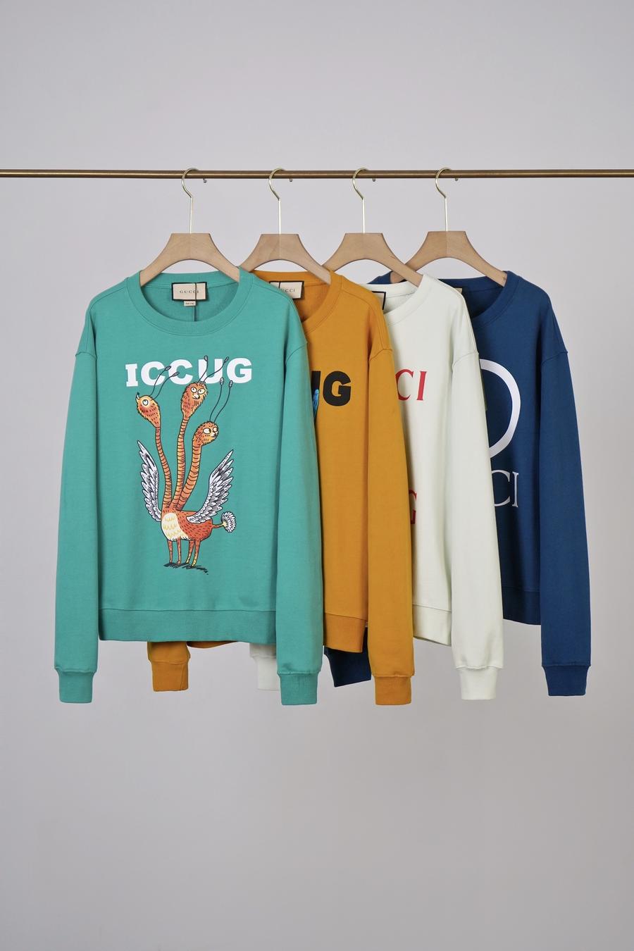 点此购买 gucci男女款动物印花圆领卫衣 ssy198266