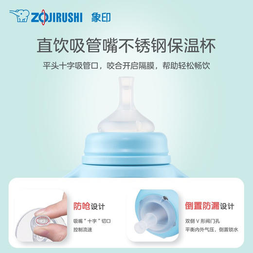 【6F】象印丨贝亲联名款保温杯/奶瓶/婴儿奶嘴杯/吸管杯12个月+小月龄水杯Pigeon BA24 商品图2